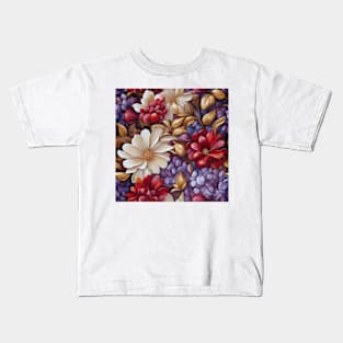 Colorful Floral Design Kids T-Shirt